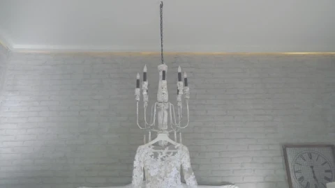 Stock Video Beautiful Wedding Dress Hanging In A White Room Live Wallpaper For PC - Live Wallpaper