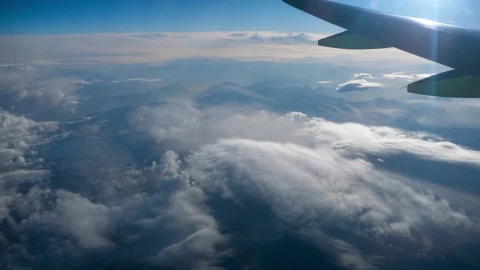 Stock Video Beautiful View Through Airplane Window Live Wallpaper For PC - Live Wallpaper