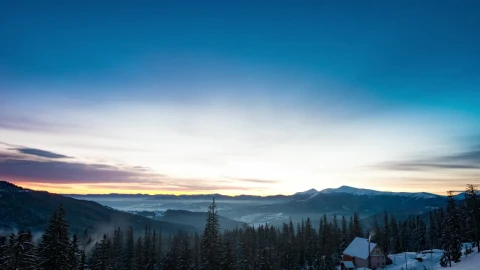 Stock Video Beautiful Sunrise In The Winter Mountains Live Wallpaper For PC - Live Wallpaper