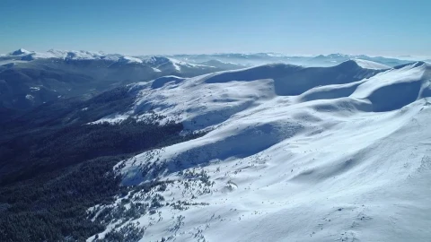 Stock Video Beautiful Snowy Winter Landscape From The Air Live Wallpaper For PC - Live Wallpaper