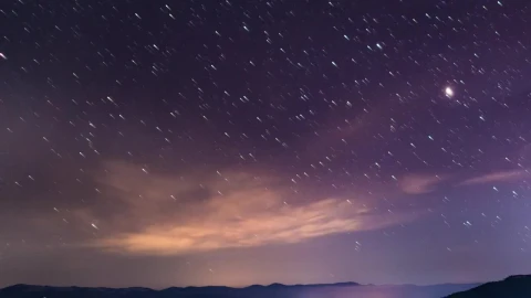 Stock Video Beautiful Night Starry Sky In The Mountains Live Wallpaper For PC - Live Wallpaper