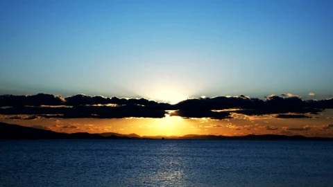 Stock Video Beautiful Landscape Of A Sunset On The Sea Skyline Live Wallpaper For PC - Birds of prey Wallpaper