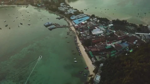 Stock Video Beautiful Island From Above During A Sunset Live Wallpaper For PC - Live Wallpaper