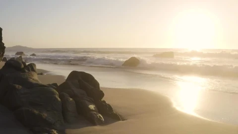 Stock Video Beautiful Aerial Shot Of Beach Shore Live Wallpaper For PC - Live Wallpaper