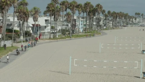 Stock Video Beach Volleyball Courts On The Sand By The Sea Live Wallpaper For PC - Live Wallpaper