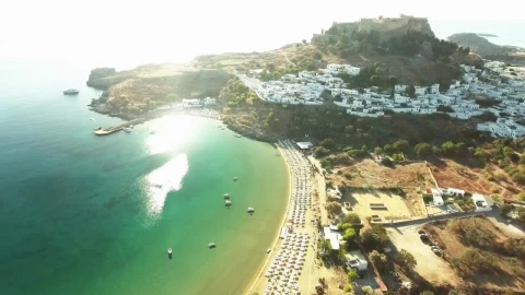Stock Video Beach Village In Greece Live Wallpaper For PC - Live Wallpaper
