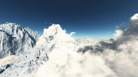 Video Stock Clouds Between Snow Capped Mountains Live Wallpaper For PC - Live Wallpaper