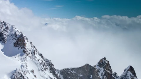 Video Stock Clouds Atop Snow Capped Mountains Live Wallpaper For PC - Live Wallpaper