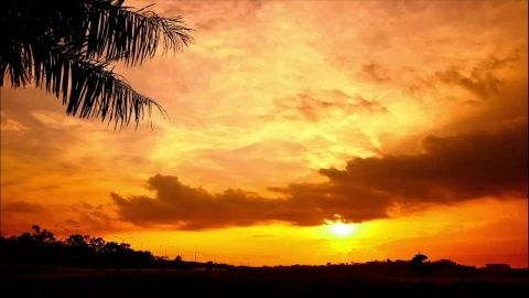 Video Stock Clouds Across An Orange Sky Live Wallpaper For PC - Live Wallpaper