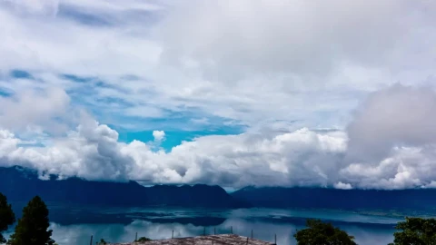 Video Stock Clouds Above A Deep Blue Lake Live Wallpaper For PC - Live Wallpaper
