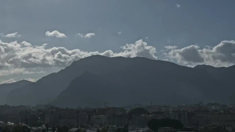 Video Stock Clouds Above A Dark Mountain Live Wallpaper For PC - Live Wallpaper
