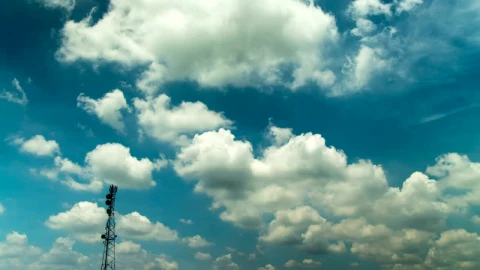 Video Stock Clouds Above A Communications Tower Live Wallpaper For PC - Live Wallpaper
