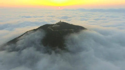 Video Stock Cloud Landscape And Mosque At The Top Of The Mountain Live Wallpaper For PC - Live Wallpaper