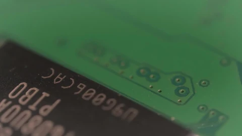 Video Stock Closeup Video Of A Hardware Microchips Live Wallpaper For PC - Live Wallpaper