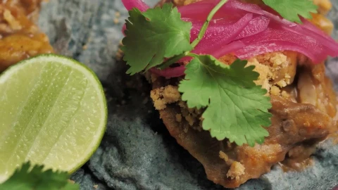 Video Stock Closeup Of Some Tacos And A Lemon Live Wallpaper For PC - Live Wallpaper