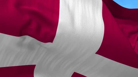 Video Stock Closeup Of Denmark Flag Waving In Wind Live Wallpaper For PC - Birds of prey Wallpaper