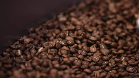 Video Stock Closeup Of Coffee Beans In A Coffee Roaster Live Wallpaper For PC - Birds of prey Wallpaper