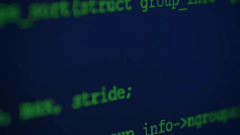 Video Stock Close Up View Of A Screen With Programming Codes Live Wallpaper For PC - Birds of prey Wallpaper