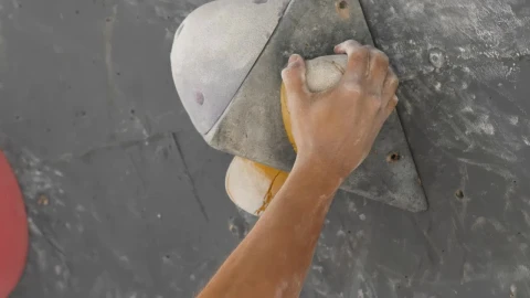 Video Stock Close Up Tracking View Of A Man Climbing A Wall Live Wallpaper For PC - Of Wallpaper