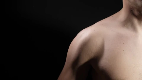 Video Stock Close Up To The Bicep Of A Man On Black Live Wallpaper For PC - On Wallpaper