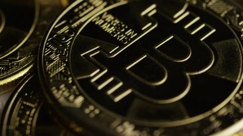 Video Stock Close Up Shot Of The Stack Of Bitcoins Live Wallpaper For PC - Of Wallpaper