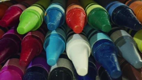 Video Stock Close Up Shot Of A Stack Of Crayons Arranged Live Wallpaper For PC - Of Wallpaper