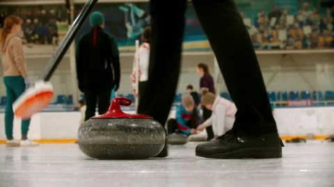 Video Stock Close Up Shot Of A Person Playing Curling Live Wallpaper For PC - Of Wallpaper