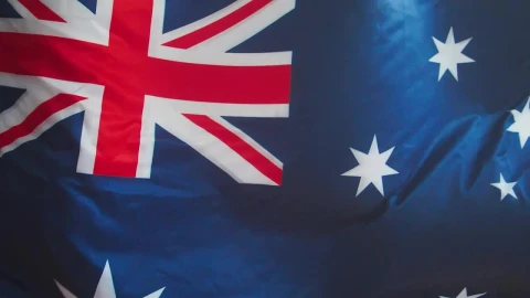 Video Stock Close Up Of The Flag Of Australia Waving Live Wallpaper For PC - Of Wallpaper