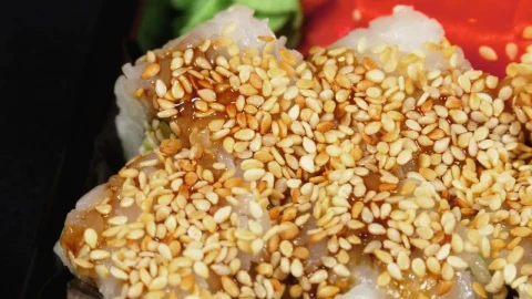 Video Stock Close Up Of Sushi In Rotation Live Wallpaper For PC - Of Wallpaper