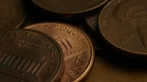 Video Stock Close Up Of American Pennies Rotating Live Wallpaper For PC - Of Wallpaper