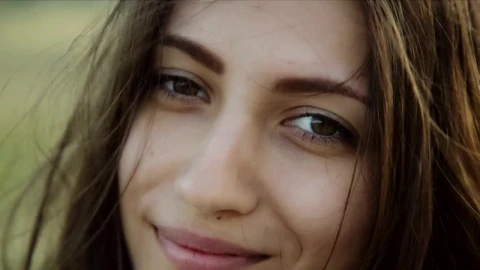 Video Stock Close Up Of A Smiling Womans Face Live Wallpaper For PC - Of Wallpaper