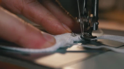 Video Stock Close Up Of A Person Sewing A Face Mask Live Wallpaper For PC - Of Wallpaper