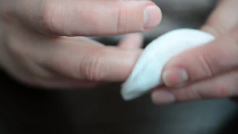 Video Stock Close Shot Of A Womans Hands Cleaning Her Nails Live Wallpaper For PC - Of Wallpaper