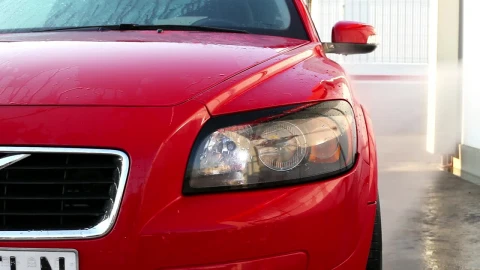 Video Stock Cleaning A Red Car With A Pressure Washer Live Wallpaper For PC animated wallpaper preview