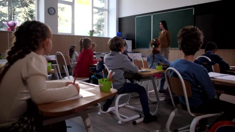 Video Stock Classroom With Children Raising Their Hands Live Wallpaper For PC - The walking dead Wallpaper