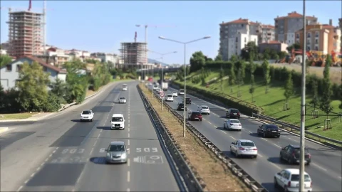 Video Stock City Road With Traffic On A Sunny Day Live Wallpaper For PC - On Wallpaper