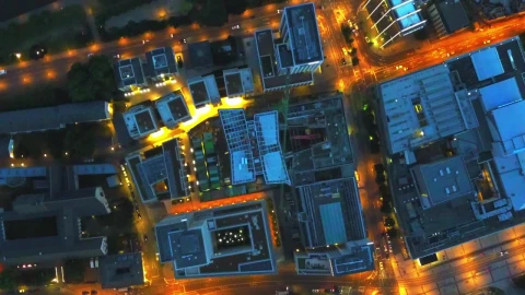 Video Stock City Night Lights In The City Top Shot Live Wallpaper For PC - The walking dead Wallpaper