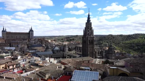 Video Stock Cathedral In The Middle Of A Town Aerial Shot Live Wallpaper For PC - Of Wallpaper