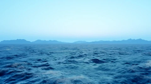 Video Stock Calm Sea Waving With Mountains In The Background Live Wallpaper For PC animated wallpaper preview