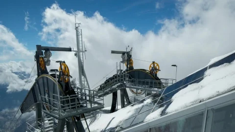 Video Stock Cable Car Machine In The Snowy Mountains Live Wallpaper For PC - The walking dead Wallpaper