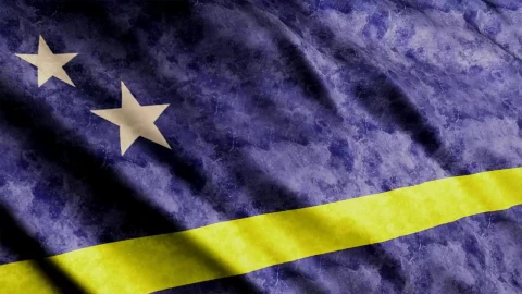 Stock Video Curacao Flag With Faded Texture While Waving Live Wallpaper For PC - Stock Video Ice Cubes Thawing On Black Background Animated Wallpaper Wallpaper