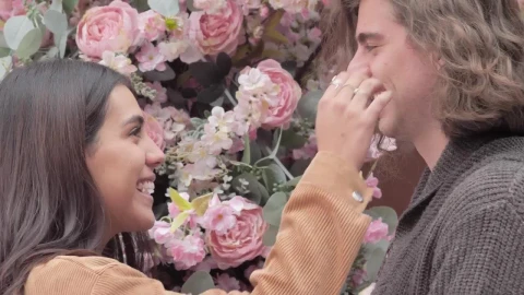 Stock Video Couple Facing Each Other And Smiling Affectionately Live Wallpaper For PC - The walking dead Wallpaper