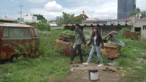 Stock Video Couple Exploring An Old And Abandoned Place Live Wallpaper For PC animated wallpaper preview