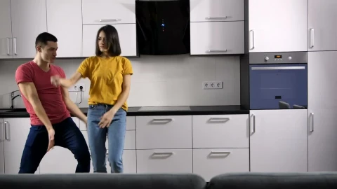 Stock Video Couple Dancing In The Kitchen Live Wallpaper For PC animated wallpaper preview