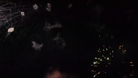 Stock Video Colorful Fireworks Exploding At Night Live Wallpaper For PC - Live desktop wallpaper Wallpaper
