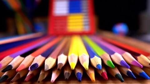 Stock Video Colored Pencils Shallow Focus Live Wallpaper For PC - Live desktop wallpaper Wallpaper