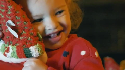 Stock Video Excited Girl With A Stuffed Santa Claus Live Wallpaper For PC - Lo fi girl Wallpaper