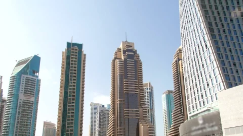 Stock Video Dubai Marina Skyscrapers At Day Time Live Wallpaper For PC - Pc Wallpaper