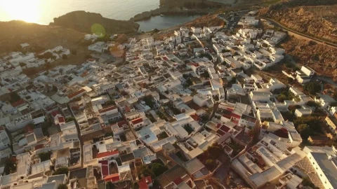 Stock Video Drone Flying Over A Town Live Wallpaper For PC - Pc Wallpaper