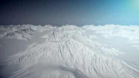 Stock Video Flying Through Frozen Mountains On A Planet D Live Wallpaper For PC animated wallpaper preview